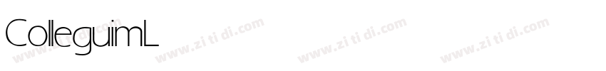 Colleguim Light字体转换